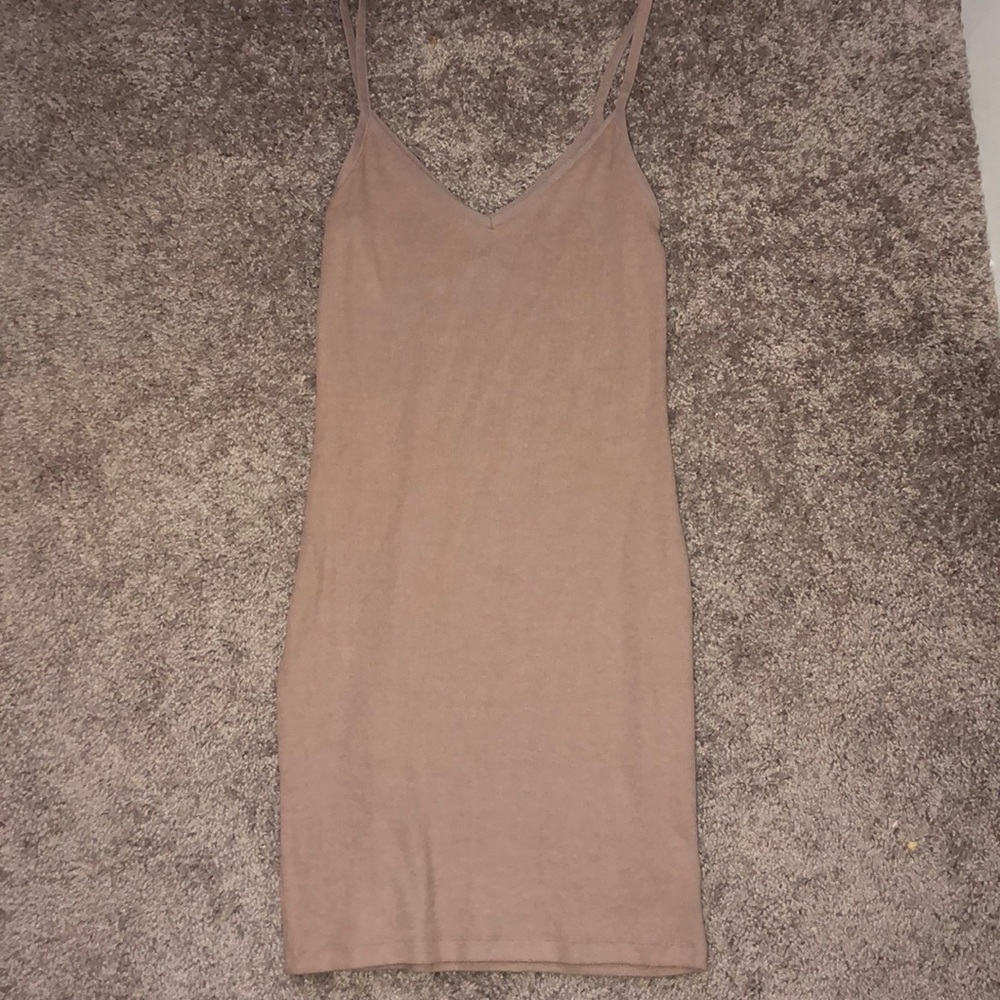 Taupe bodycon dress